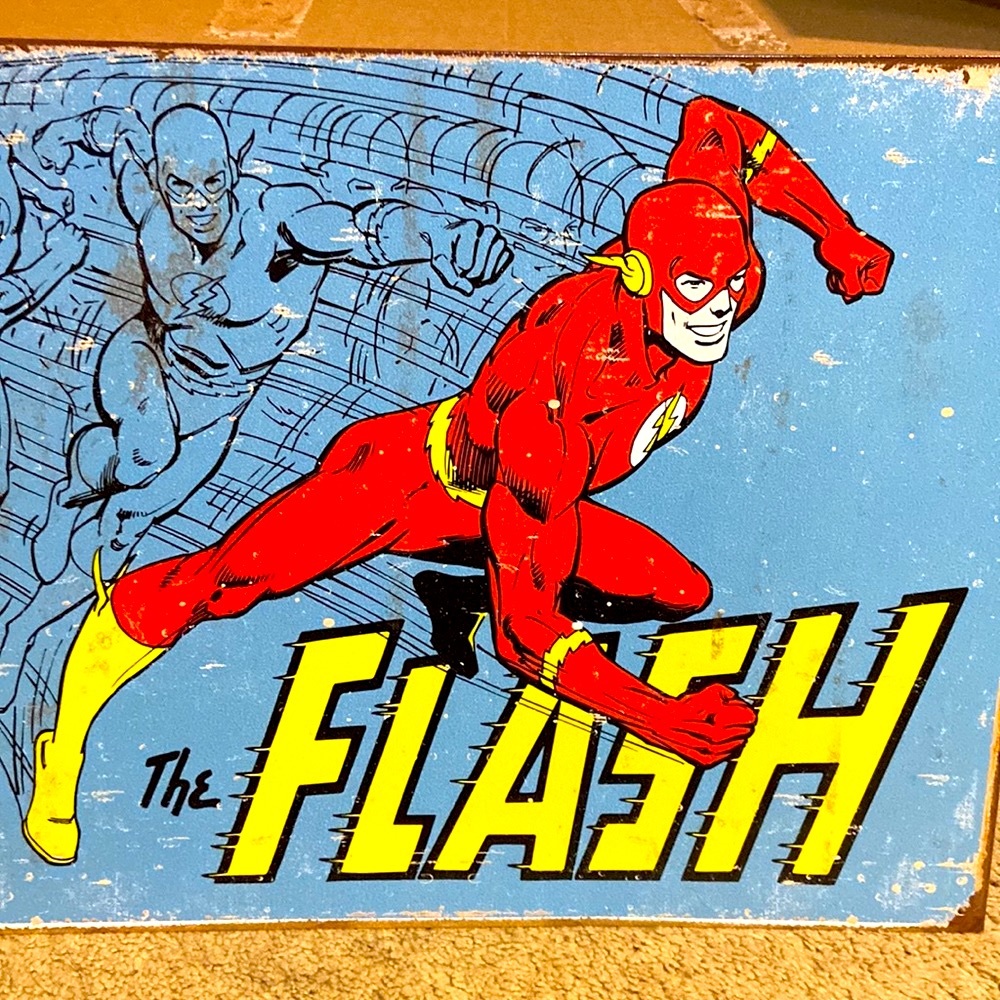 THE FLASH RETRO METAL TIN SIGN~DC CONICS~JUSTICE LEAGUE - Picture 6 of 6
